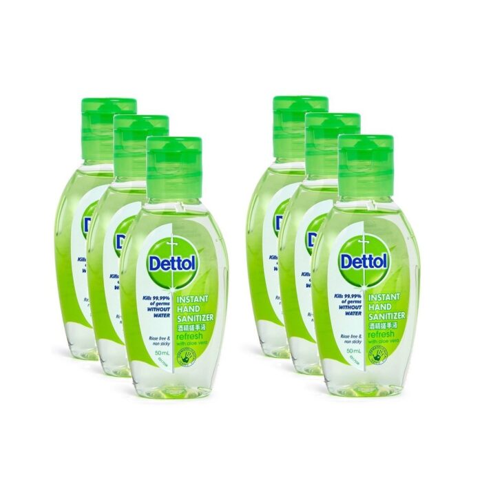 Set includes: Instant Hand Sanitizer (Refresh with Aloe Vera) x 6